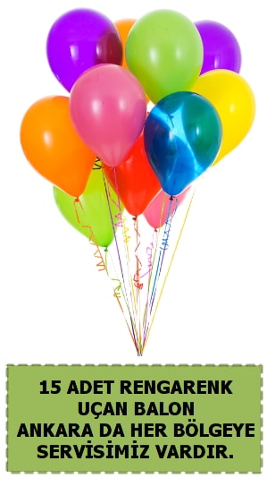 15 adet uan balon rengarenk  Ankara Atatrk Mah. ubuk iek sat 